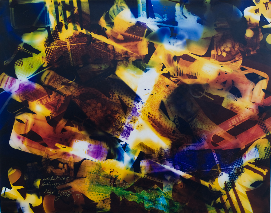Colour Photogram - Artifact 44# - 400 X 500 - from Archeology from the Religion of Technology 1994 - Lloyd Godman