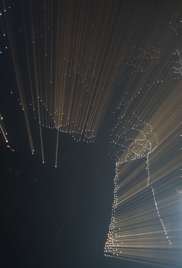 nterior of Carbon Obscura with sun projections - fog state, artist, lloyd godman