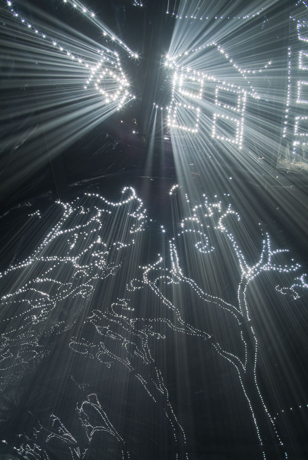 nterior of Carbon Obscura with sun projections - fog state, artist, lloyd godman