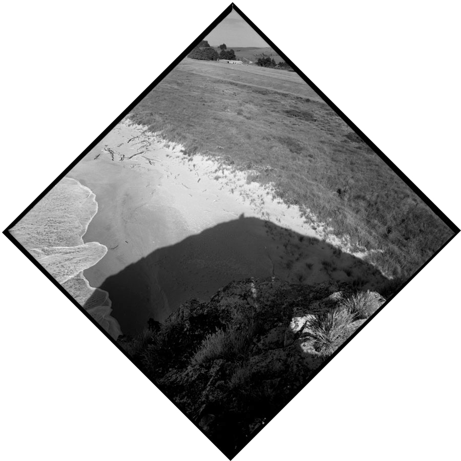 Shadow on the land, Chrystalls Beach, Dunedin