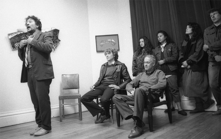 Opening of Secrets of the forgotten Tapu - Marshall Seifert Gallery Dunedin October 1986, Peter Carter, Lloyd Godman, Marshall Seifert, Winsom Daker, Lindsay Crooks