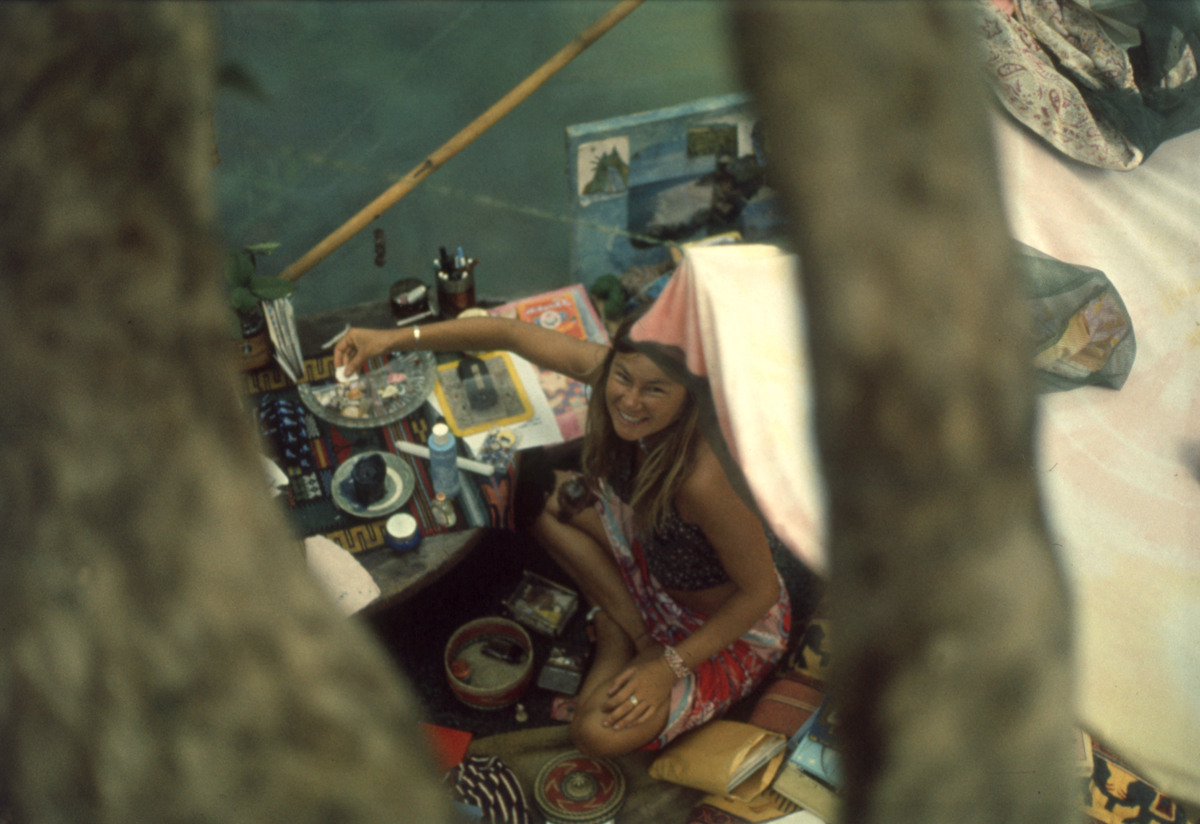 Shelly in the treehouse Taylor Camp 1973, lloyd godman
