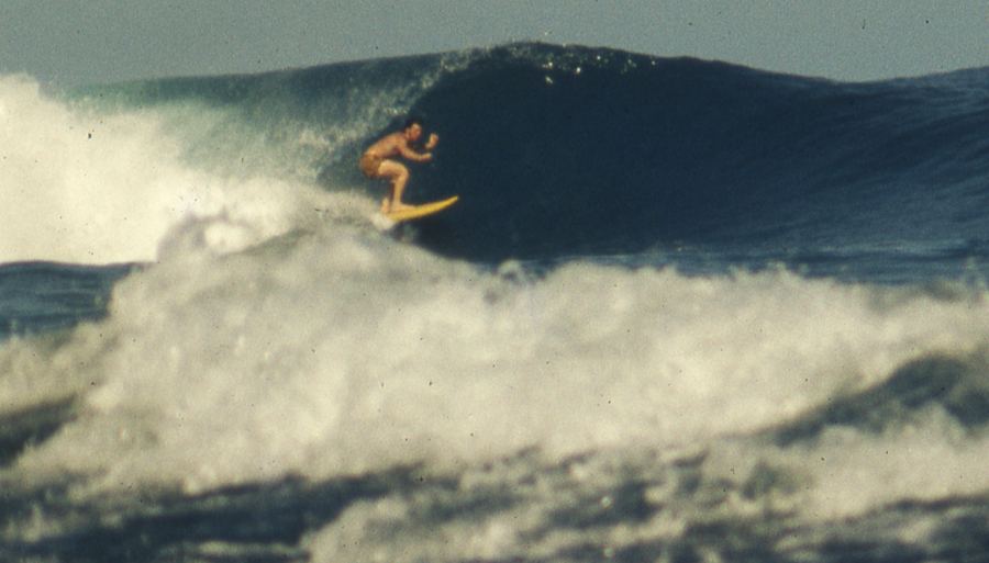 Surfing Canons, north shore of Kauaʻi island in Hawaii- 1974 Photo Lloyd Godman