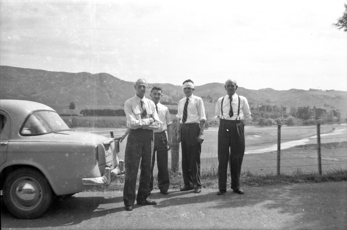 On a New Zealand boxing trip - note the head bandage second from right