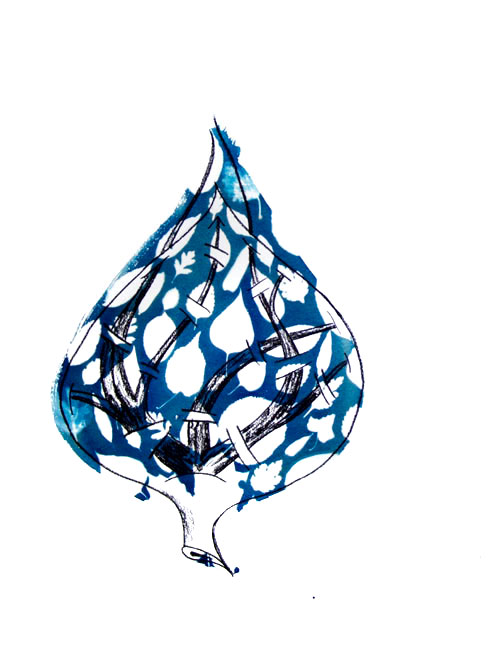 Cyanotype photogram