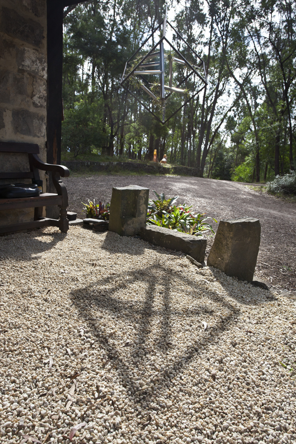 Case shadow from - Expanding dimension cube - Baldessin Studio May 2011 - Tillandsia plants, stainless steel, steel